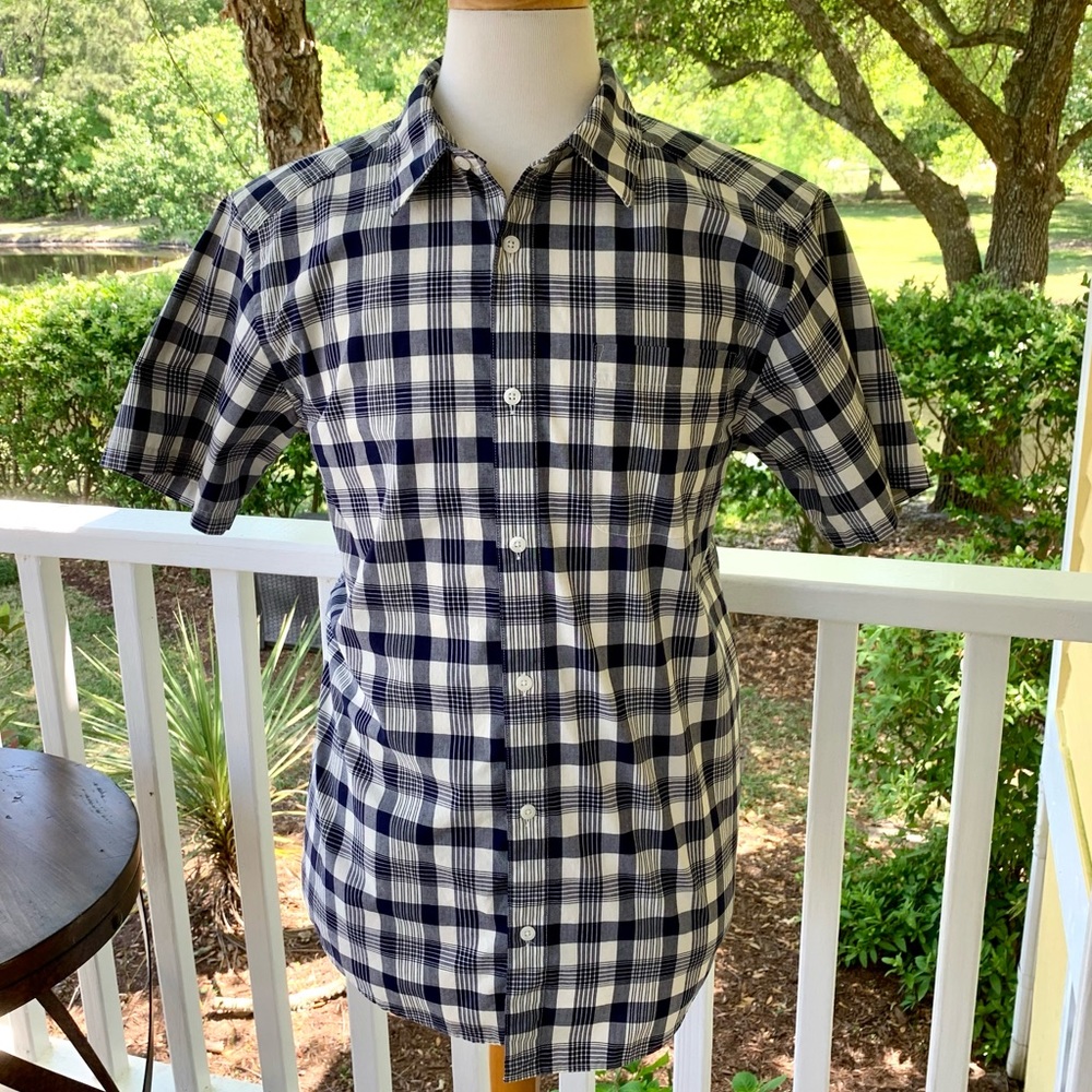 Patagonia Organic Cotton Plaid Shirt. Slim Large